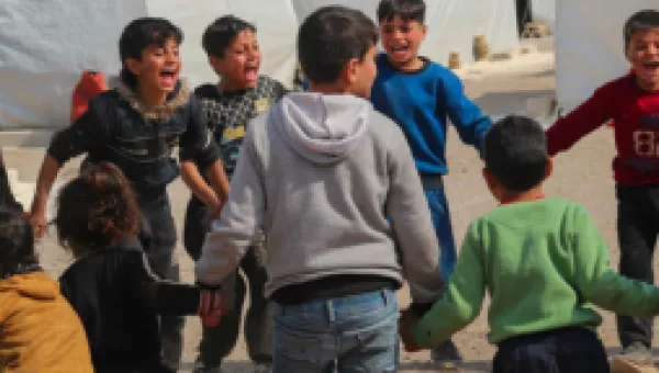 Children playing in Syria.