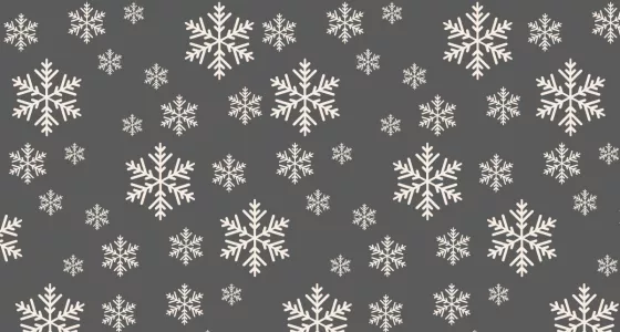 White snowflakes on a grey background. 