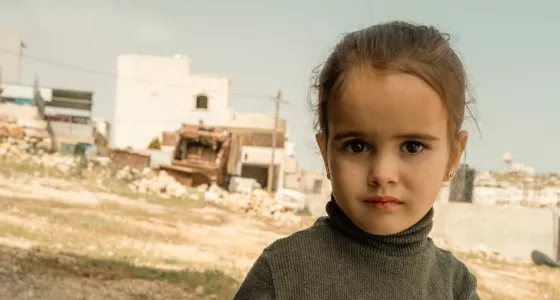 Hero image girl from Gaza