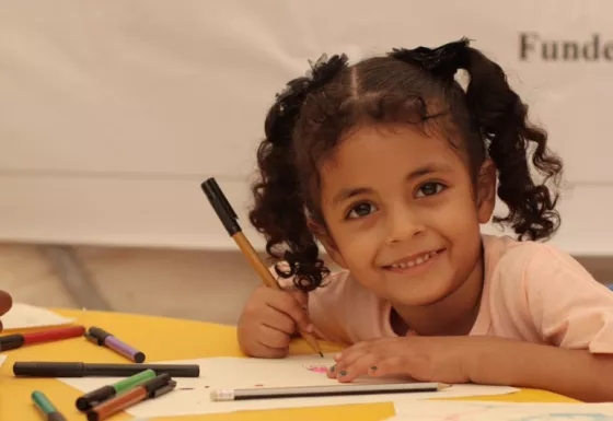 Nuran in school, Yemen.